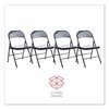 Alera Armless Steel Folding Chair, Supports Up to 275 lb, Black, PK4, 4PK ALECA941
